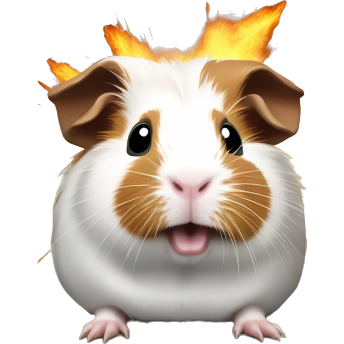 guinea pig in front of explosion emoji