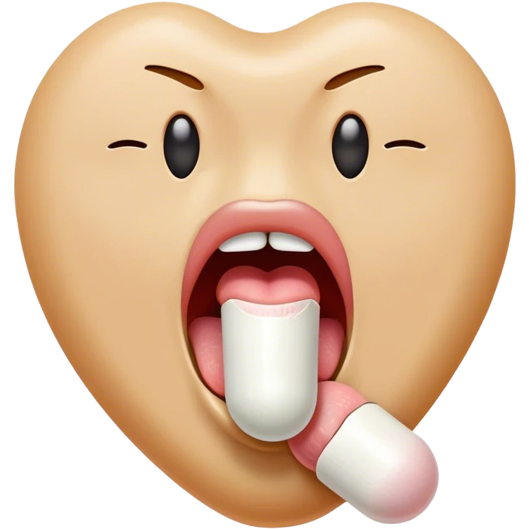 xanax pill on a toungue emoji