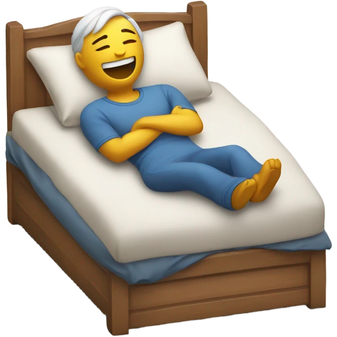 Emoji laying in bed emoji