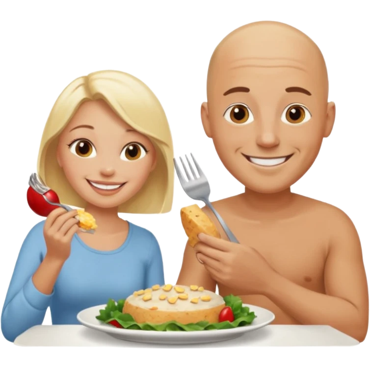 Bald Man eating out a blonde women emoji