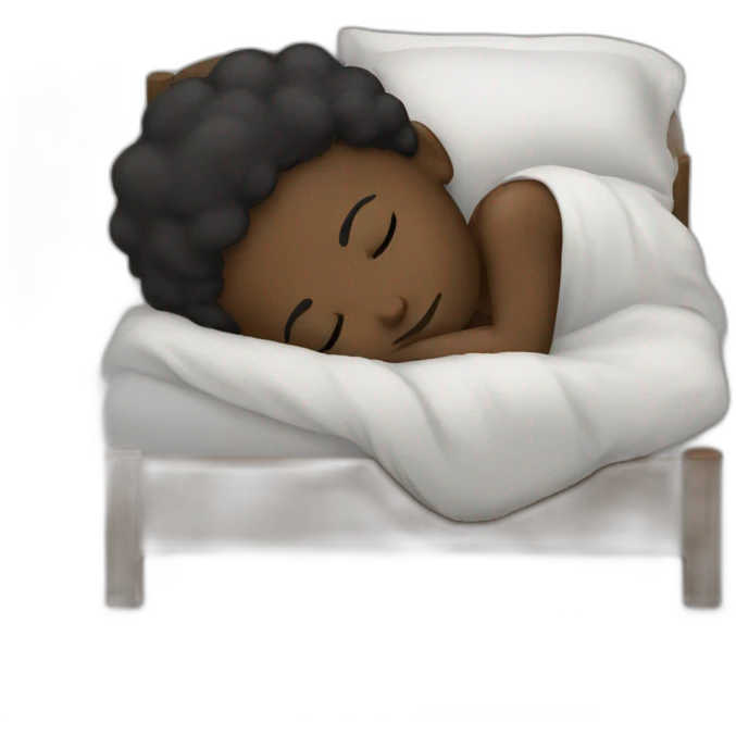 Black poeple sleep emoji