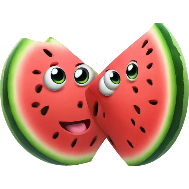 Two watermelons  emoji