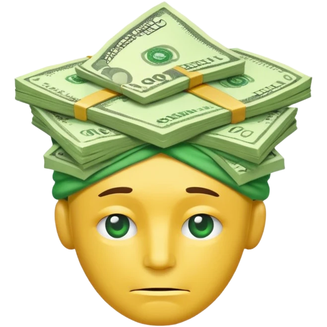 Money on head emoji