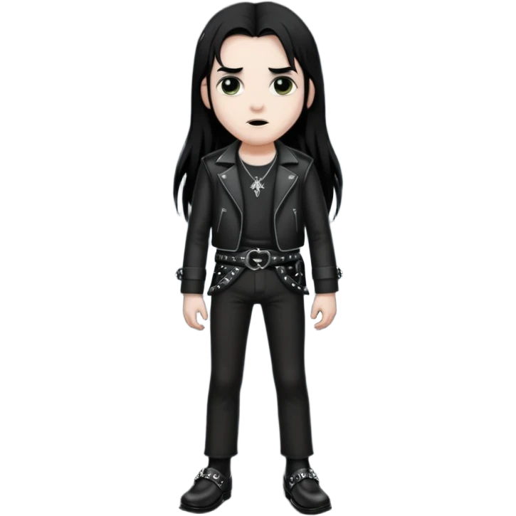 A black metal fan who is going on holiday wearing shiny black leather loafers emoji
