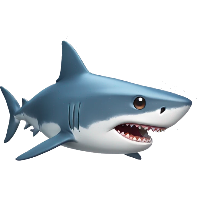 Shark with Santa hat emoji