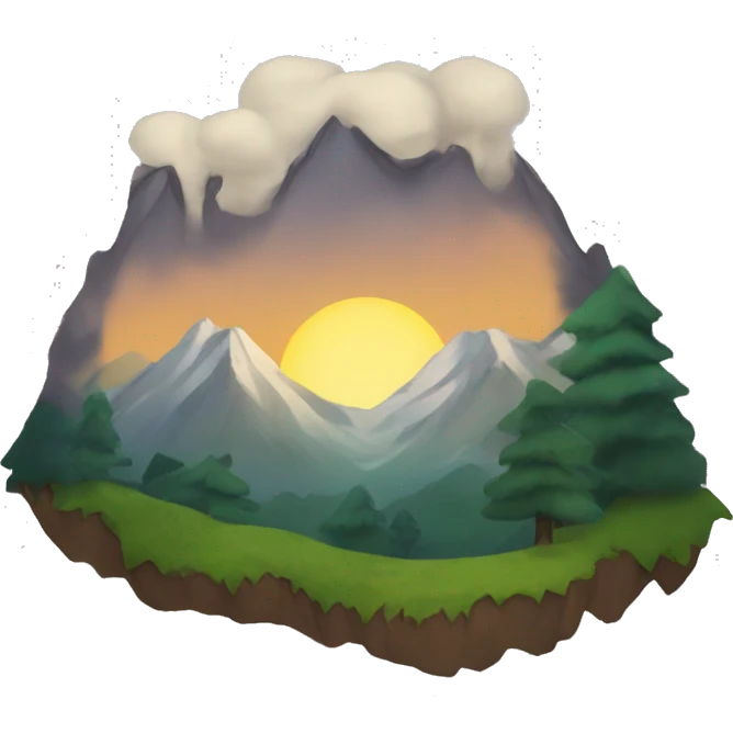 berge im wald emoji