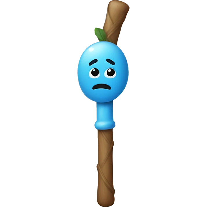 blue christmas stick emoji