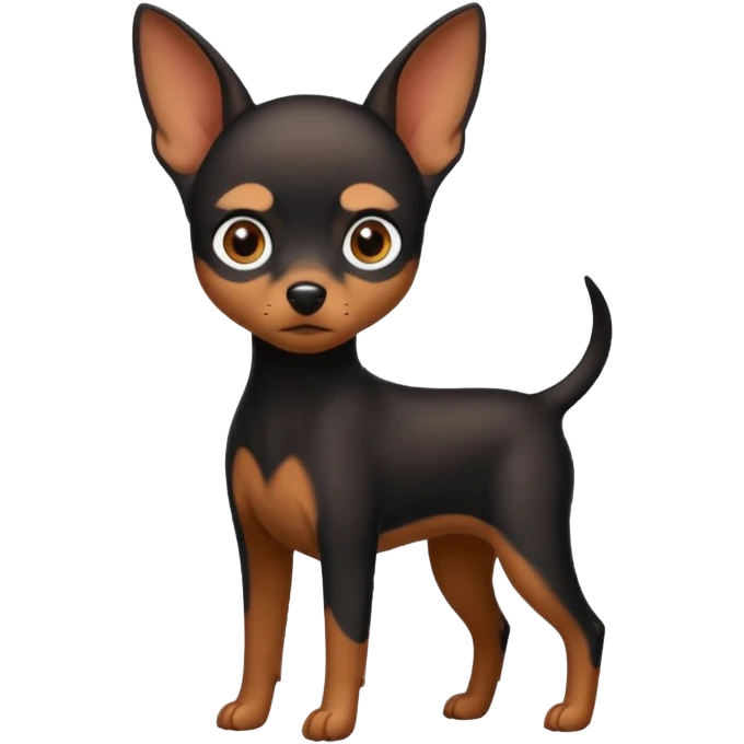 Mini pincher black and brown emoji