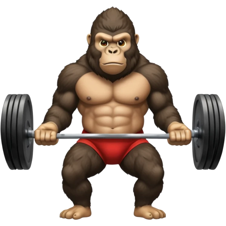 weightlifting gorilla emoji