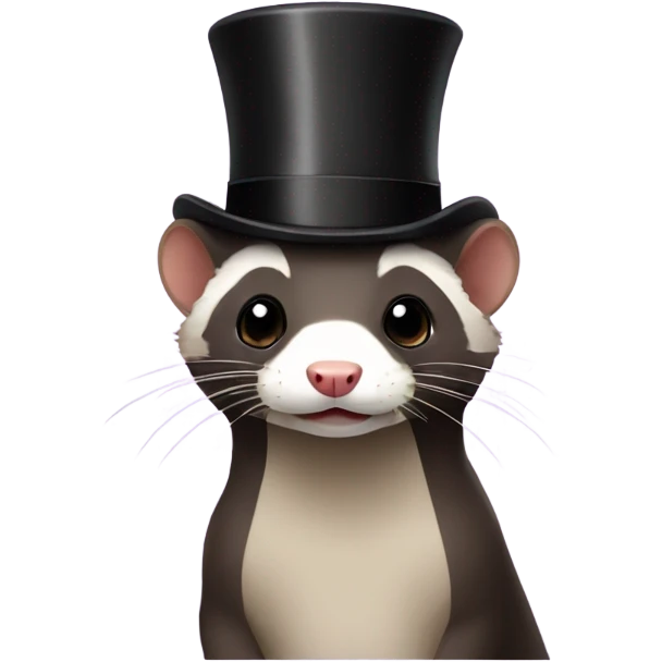 ferret with a top hat emoji