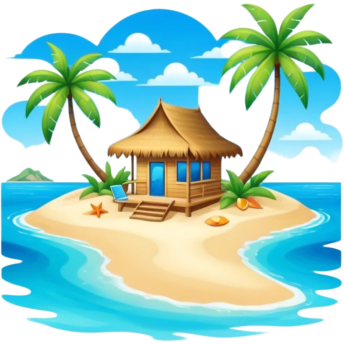 Paradise on the beach emoji