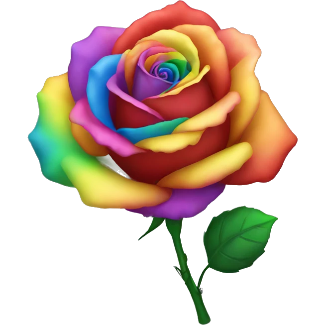 rainbow rose  emoji