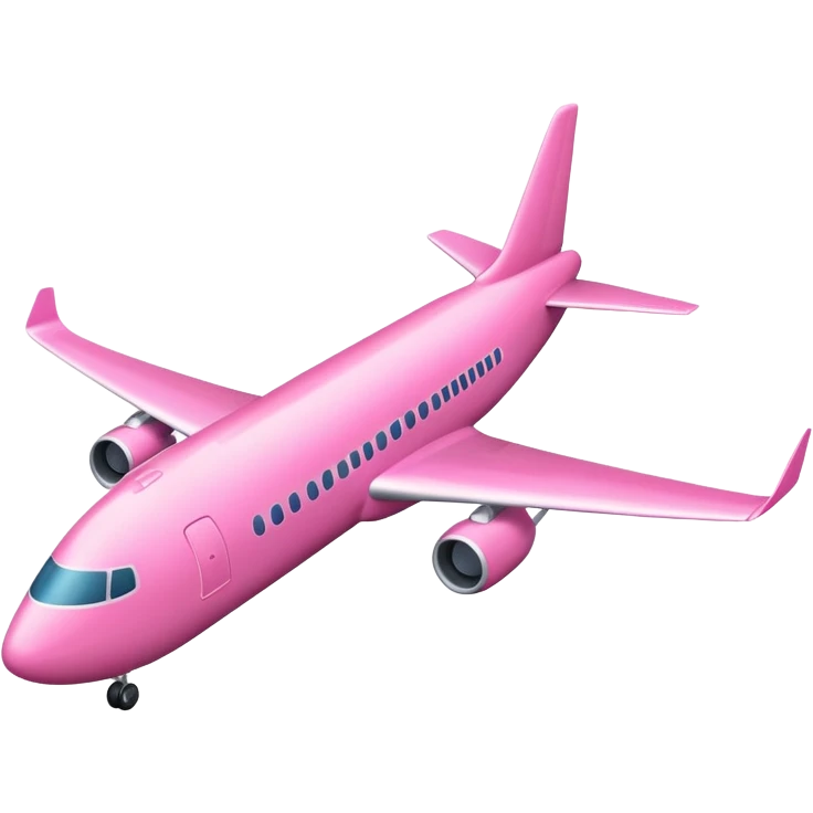 A pink simple airplane  emoji