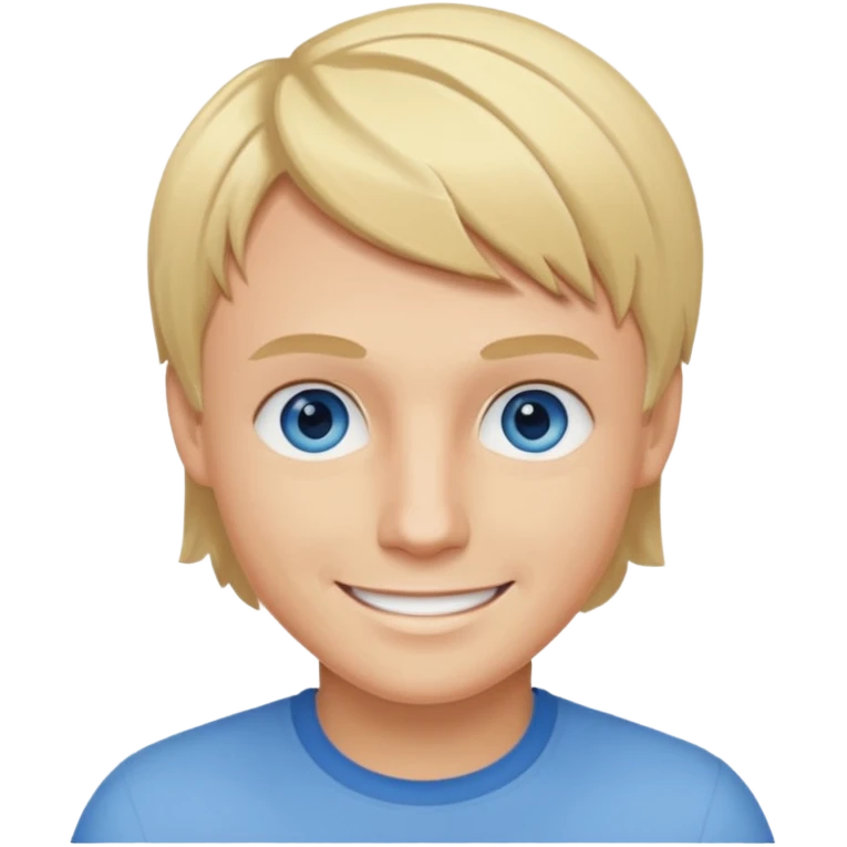 Nick Carter blue eyes, blonde bob cut hair emoji