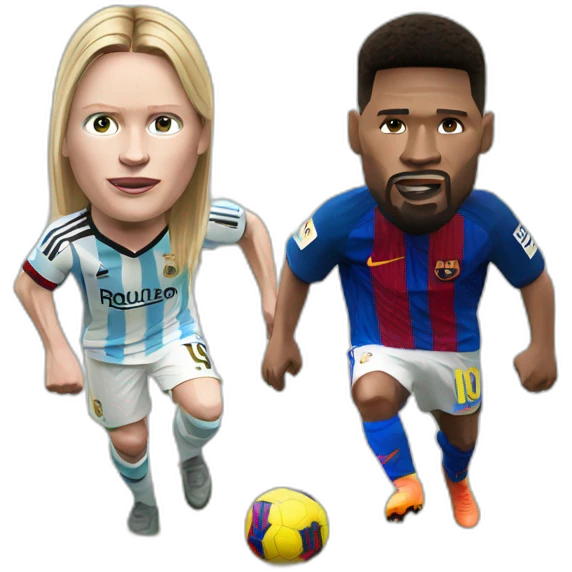 Haaland vs Messi emoji
