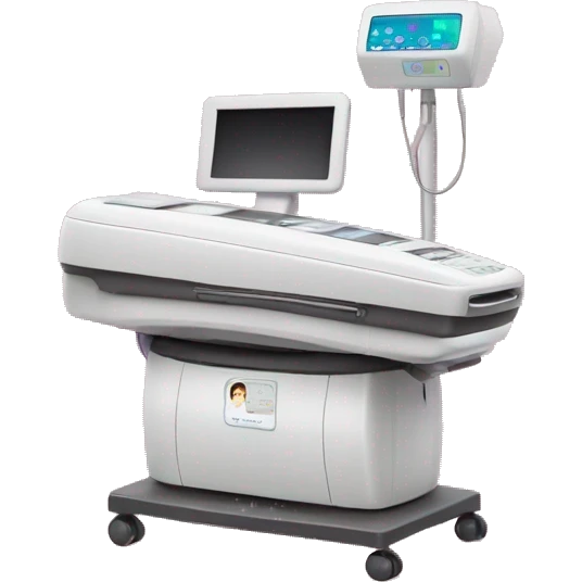 Pink ombre ultrasound machine with glitter emoji