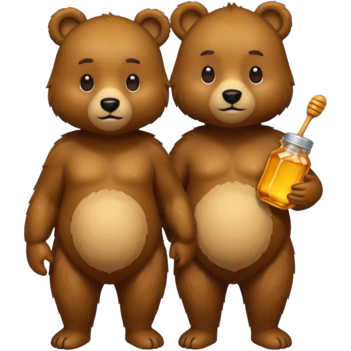 Bear couple emoji