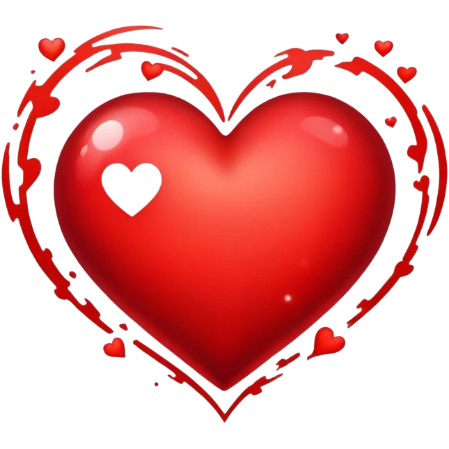 Red cosmic heart emoji