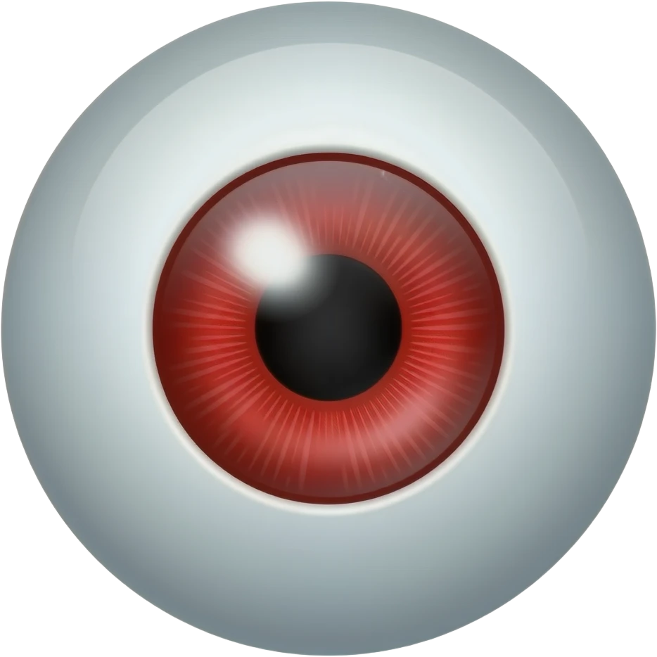 A red eye emoji