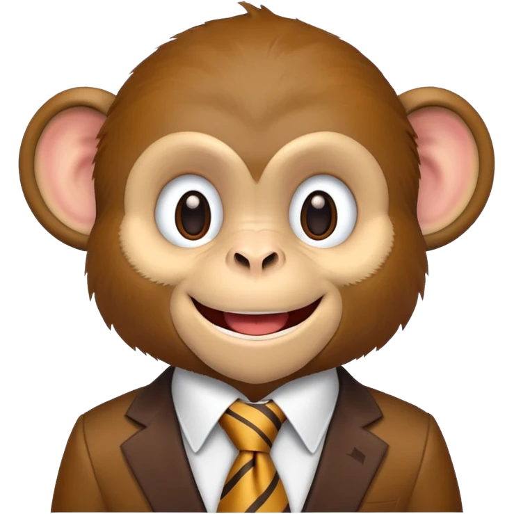 monkey with tie emoji