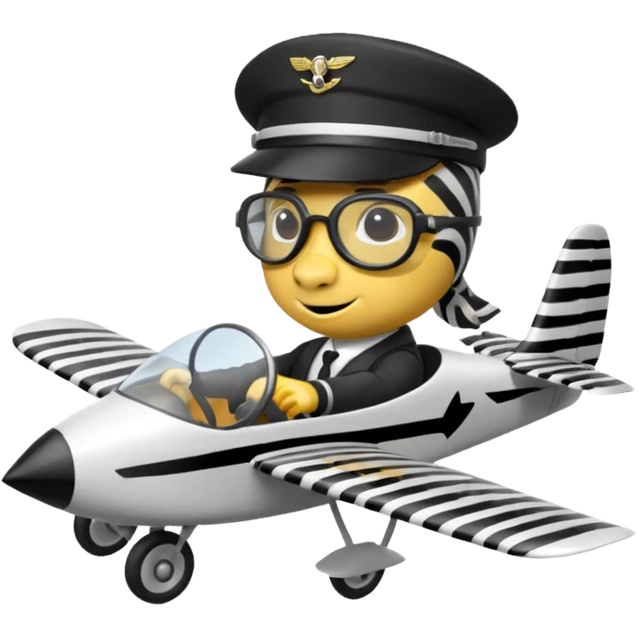 zebra driving glider emoji