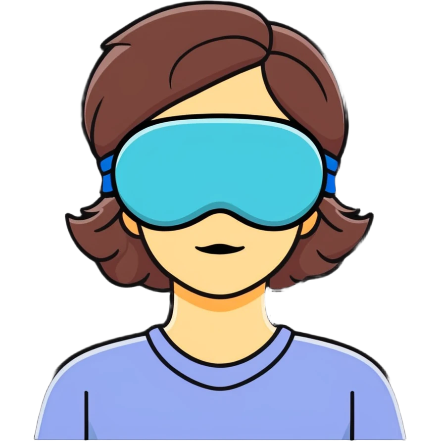 woman wearing a sleep mask emoji
