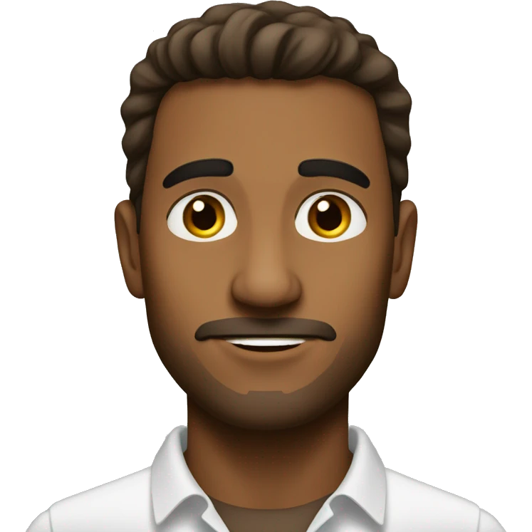 Brown man with long nowe emoji
