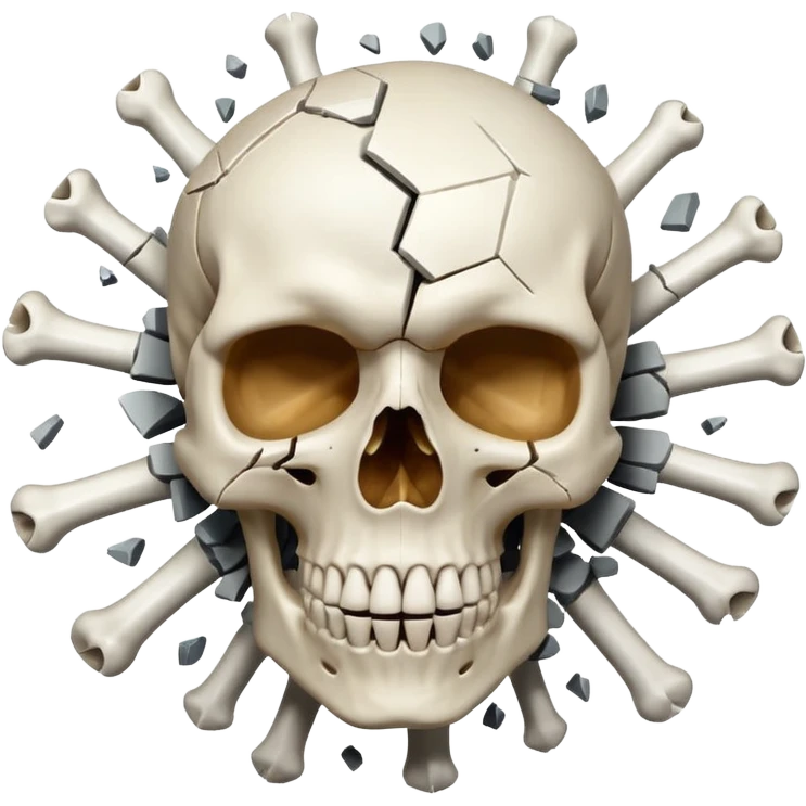 Skull explosion emoji