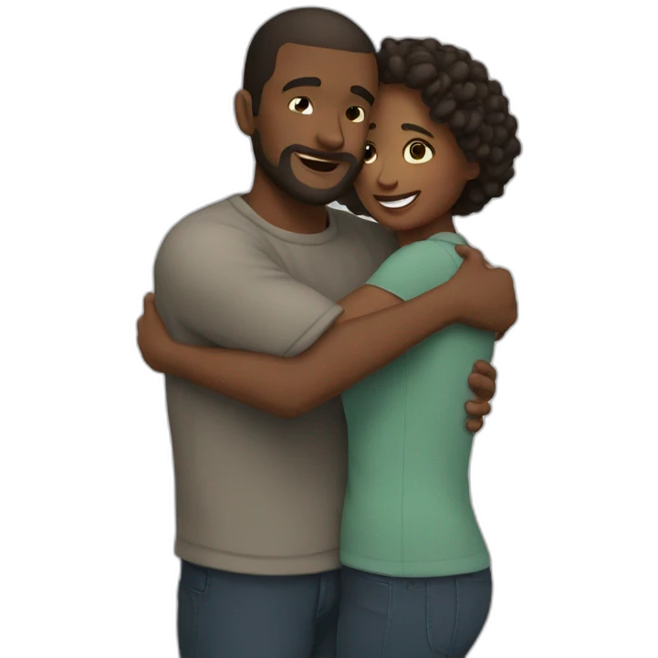 Couple hugs emoji