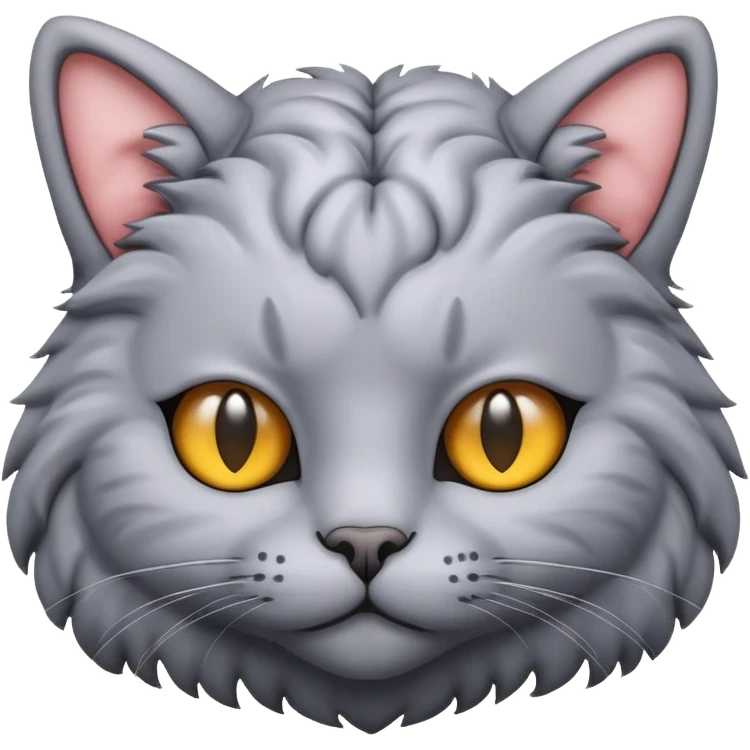Brain shaped like a cat emoji