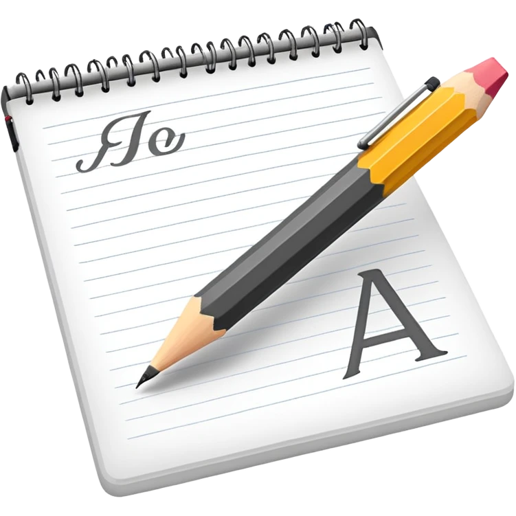 pencil writing Russian alphabet emoji