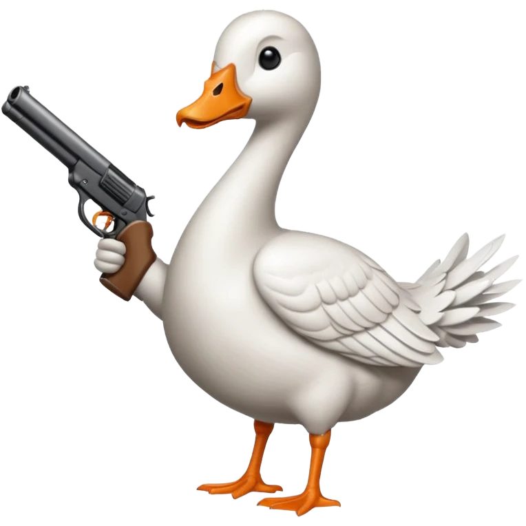 Goose with a ar emoji