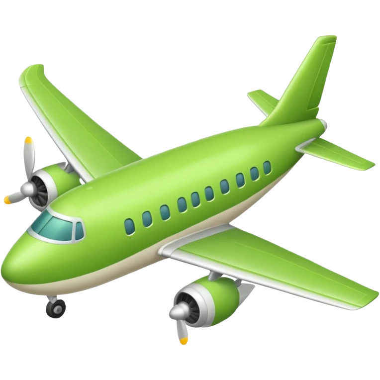 самолет светло зеленого  насыщенного цвета emoji emoji