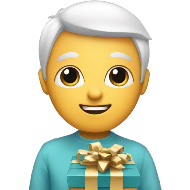 person with gift emoji
