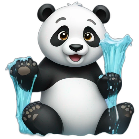 Panda in water emoji