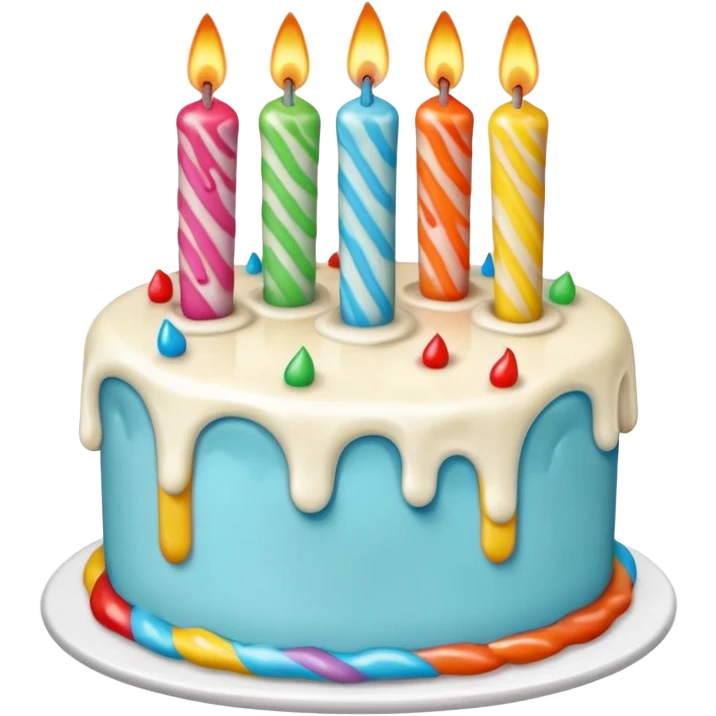 Blown out candles on cake emoji