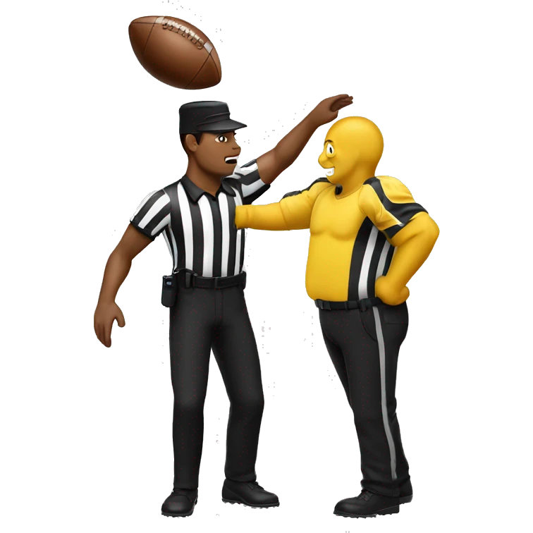 american football referee overhand penalty flag throw emoji