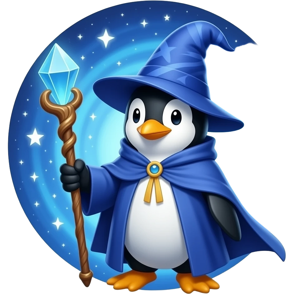 Penguin Wizard emoji