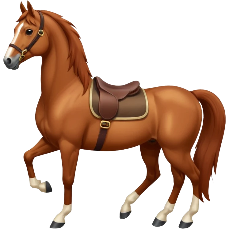 A chestnut horse without markings emoji