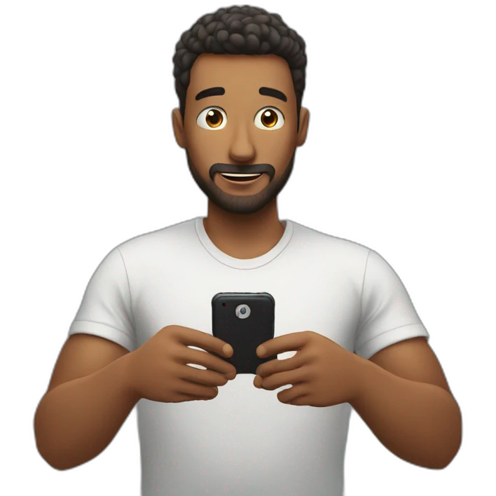 man watching in his phone emoji