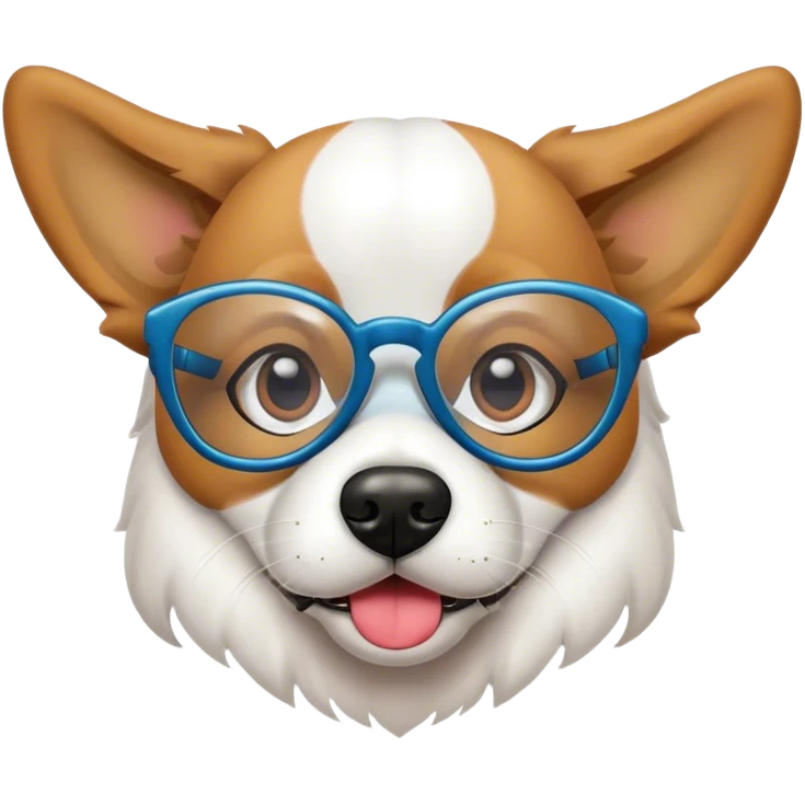 Perro con lentes de ferxxo emoji
