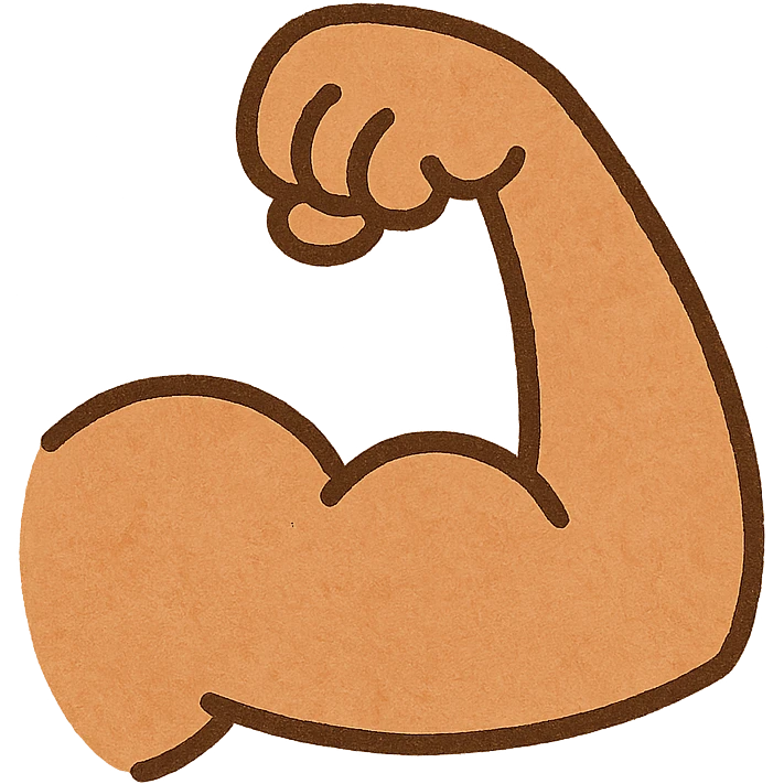 really small biceps emoji