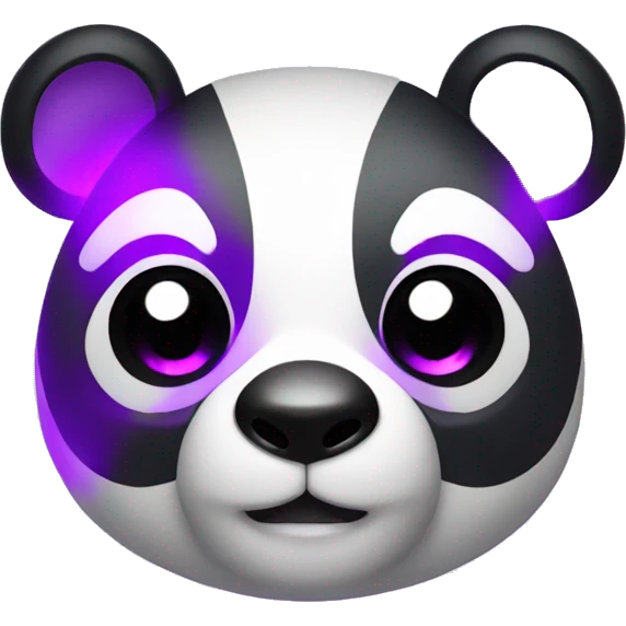 cute neon purple panda emoji