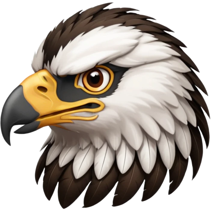 Eagle head emoji,use black theme, I dun want the white part  emoji