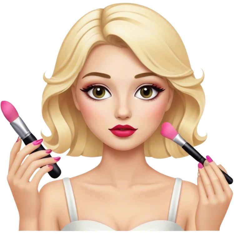 blonde makeup artist wedding emoji
