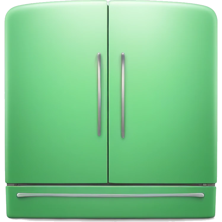 Two door green classic refrigerator  emoji