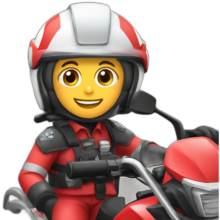 Pompiers sur un quad emoji