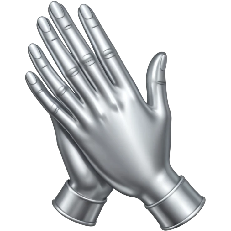 praying metallic hands emoji