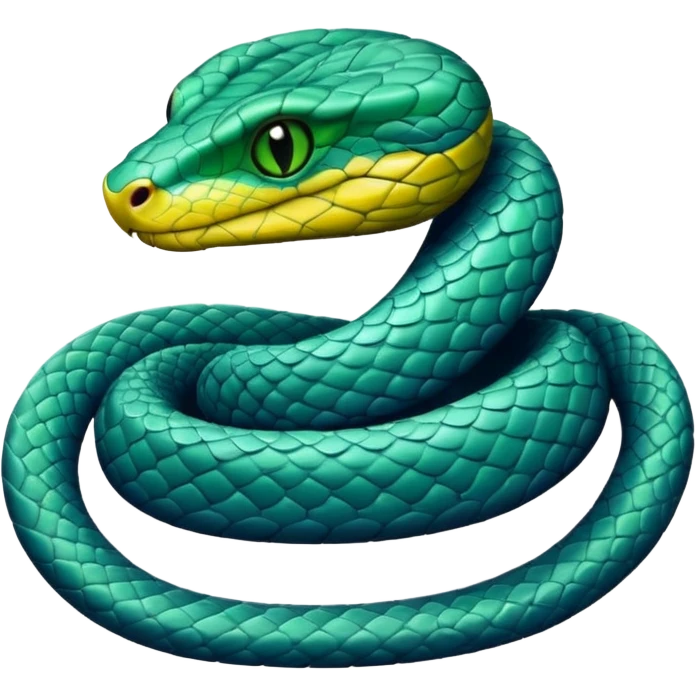 Blue cartoon pit viper emoji