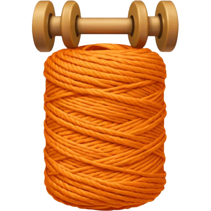 orange yarn on a bobbin emoji
